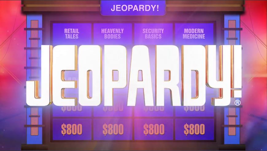 In this photo you can see gameboard for a team building program based on: Jeopardy!