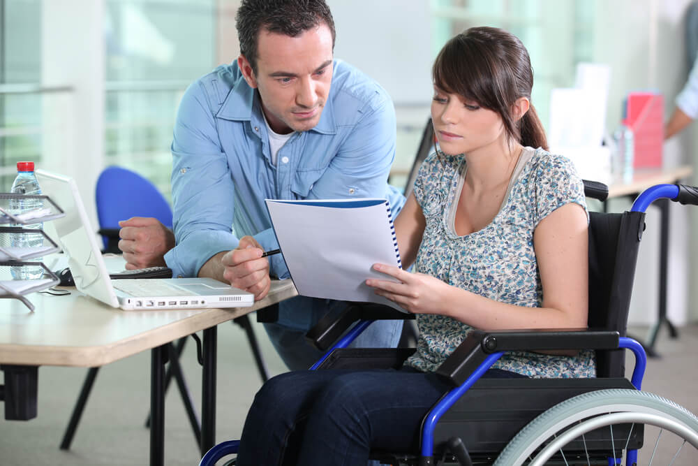 disabled person at work